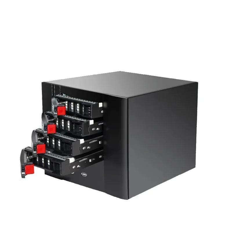 RGeek 4 Bay Small Form Factor Network Attached Storage ITX Nas Server Cases Enclosure for Home Cloud Storage