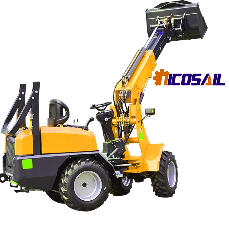 

New design customized high-quality telescopic arm mini small wheel loader front-end loader made in China