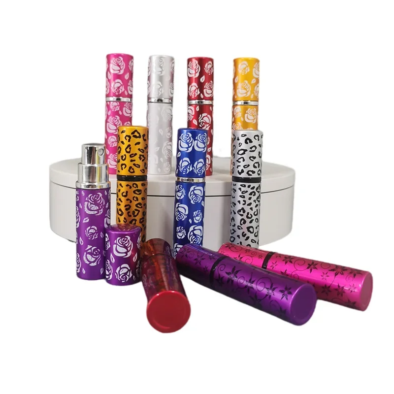 

5ml Empty Glass Refillable Portable Mini Perfume Bottle Traveler Metal Spray Atomizer Parfum Container Tube Variety Suit