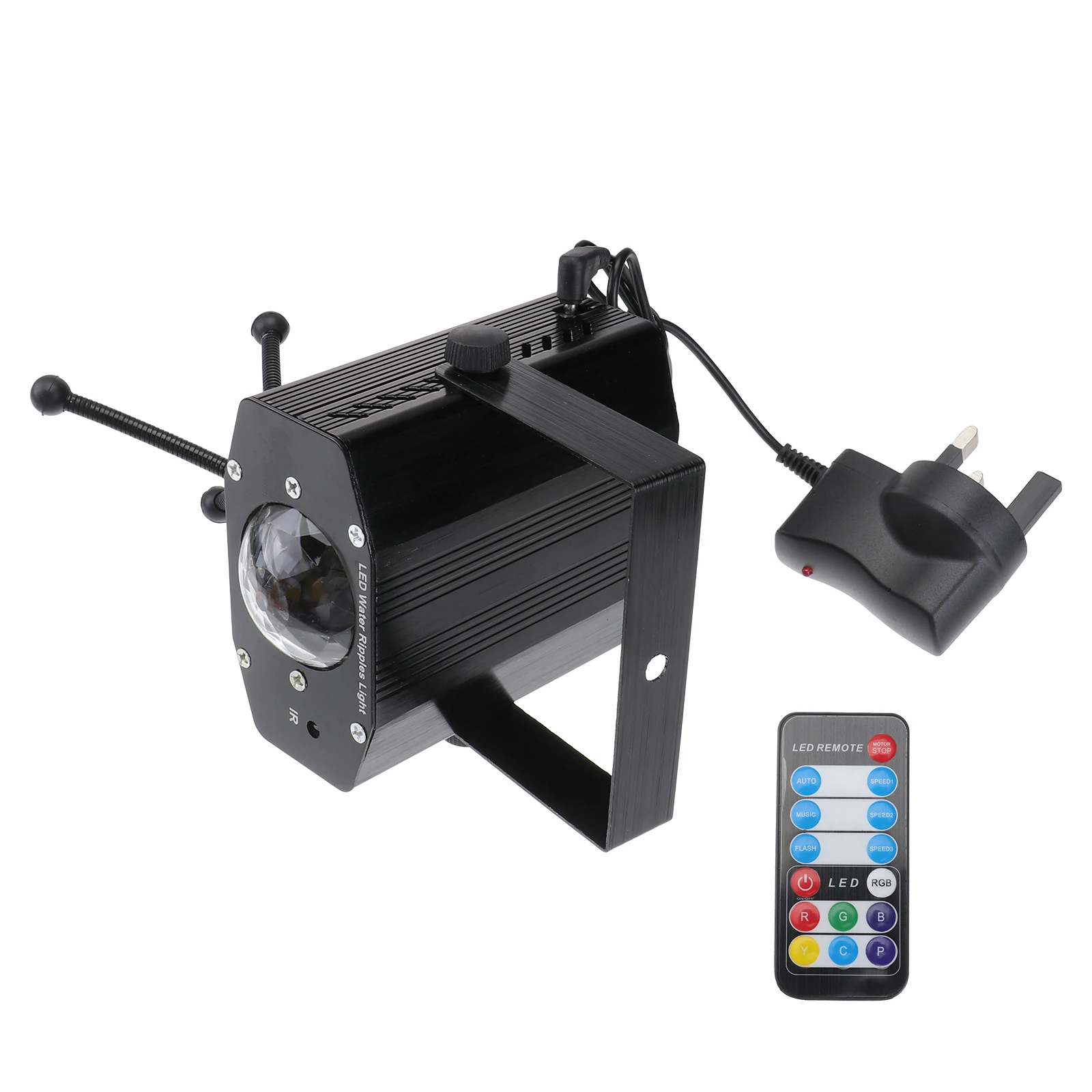 

LED Ball Light 7 Colors Rotatable Dj Disco Stage Lighting with Remote Controller Uk Plug Black Disco Lights Dj Lights