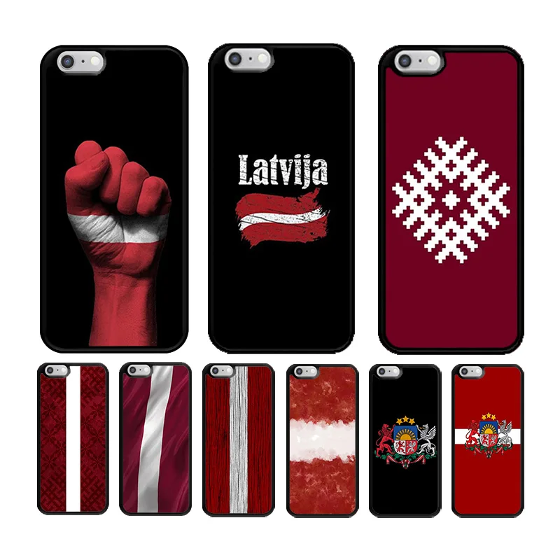 Phone Cover Case for iPhone 7 8 PLUS X XS XR 11 12 13 MINI 14 15 PRO MAX Rubber Silicone Latvian Flag Coat Of Arms