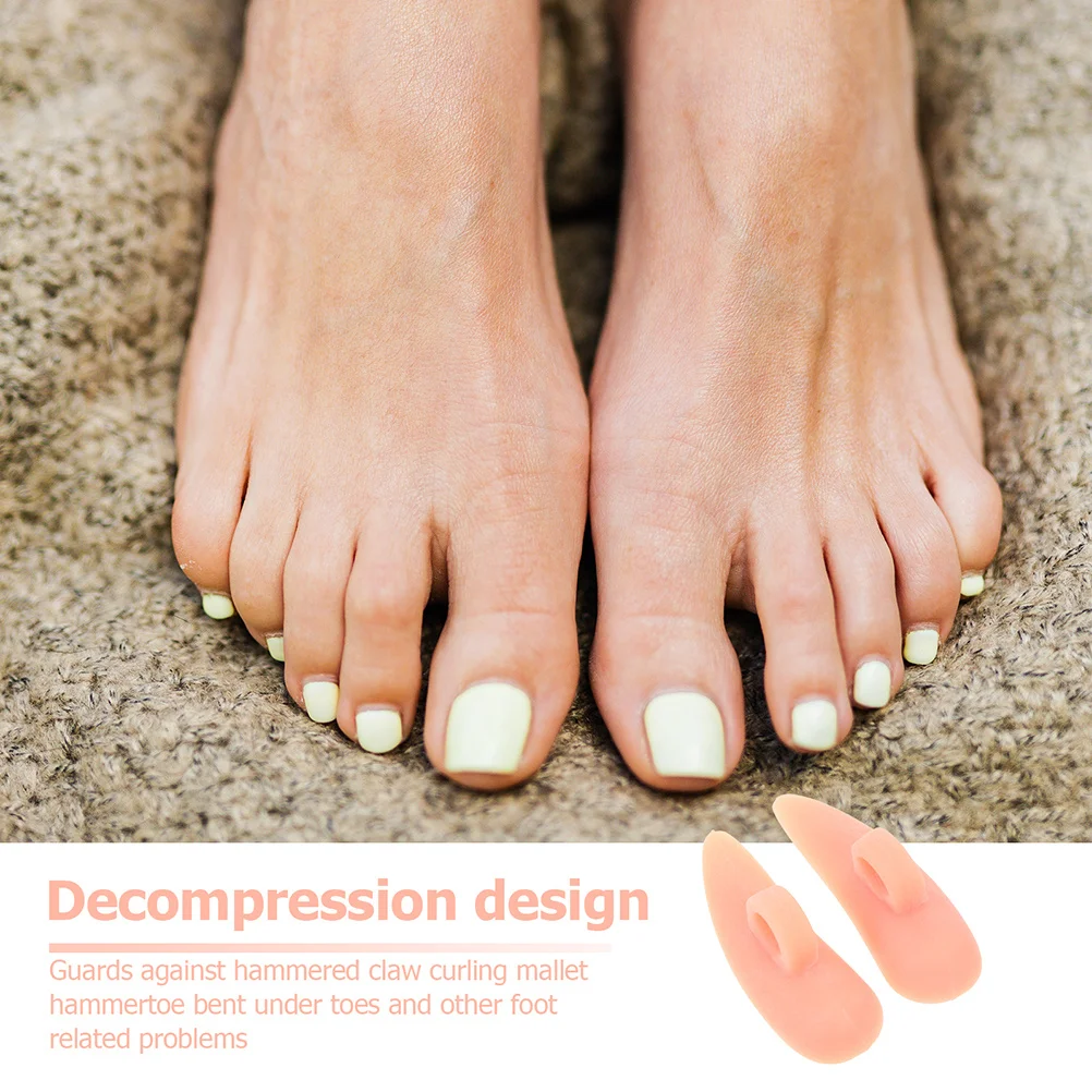 

4Pcs Toe Separator Soft Sebs Material Foot Valgus Corrector Hammer Toe Pad Foot Care Tool Comfortable Toes Corrector