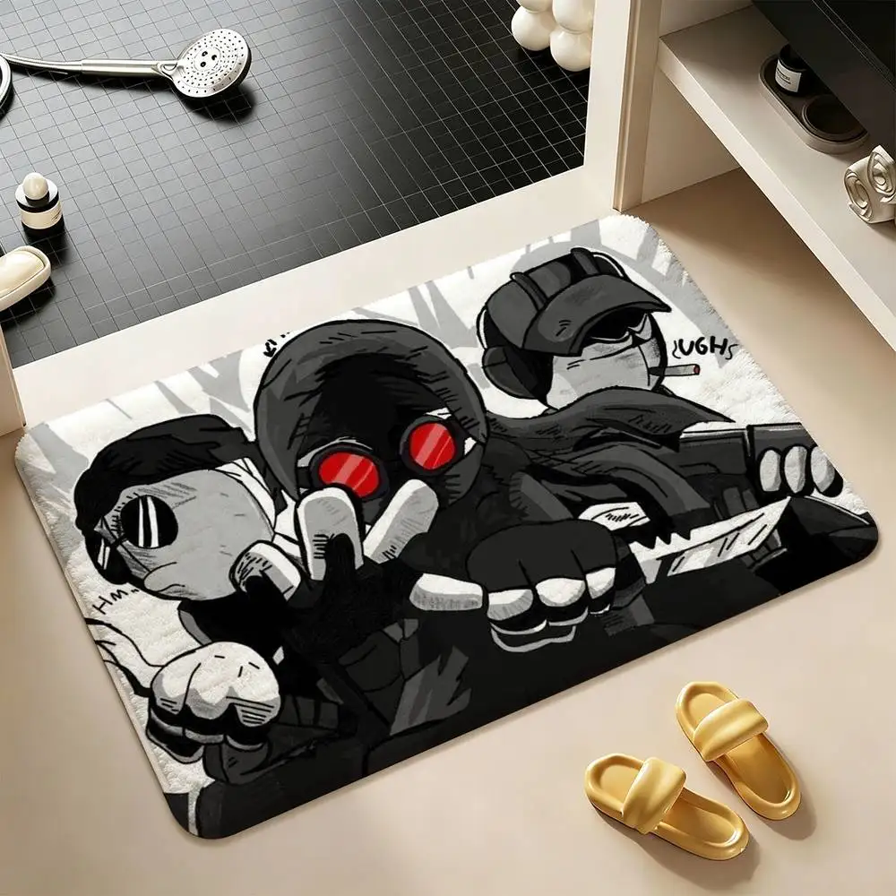 Deimos J Sanford Madness Combat  Shower Room Absorbent Small Floor Mat Soft Comfortable Decorative Foot Mat