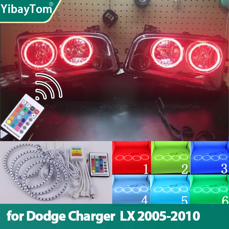 

Разноцветные радиочастотные кольца с дистанционным управлением RGB для Dodge Charger LX 2005-2010