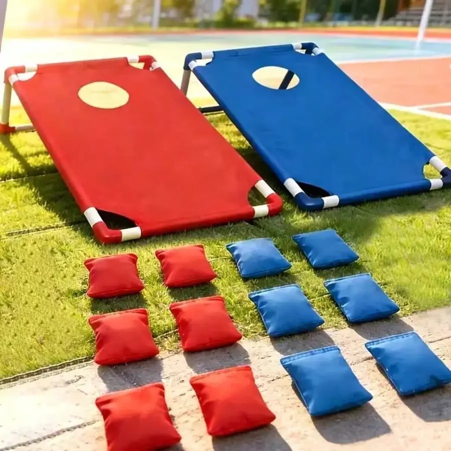 Portable Outdoor Bean Bag Toss Game Set, Includes 2 Target Boards & 6 Beanbags, Competitive Tossing Rack Toy for Yard, Beach and Outdoor Parties, Fun Interactive Family Game for All Ages, Perfect Halloween, Christmas & Easter Holiday Gift for Kids Adults