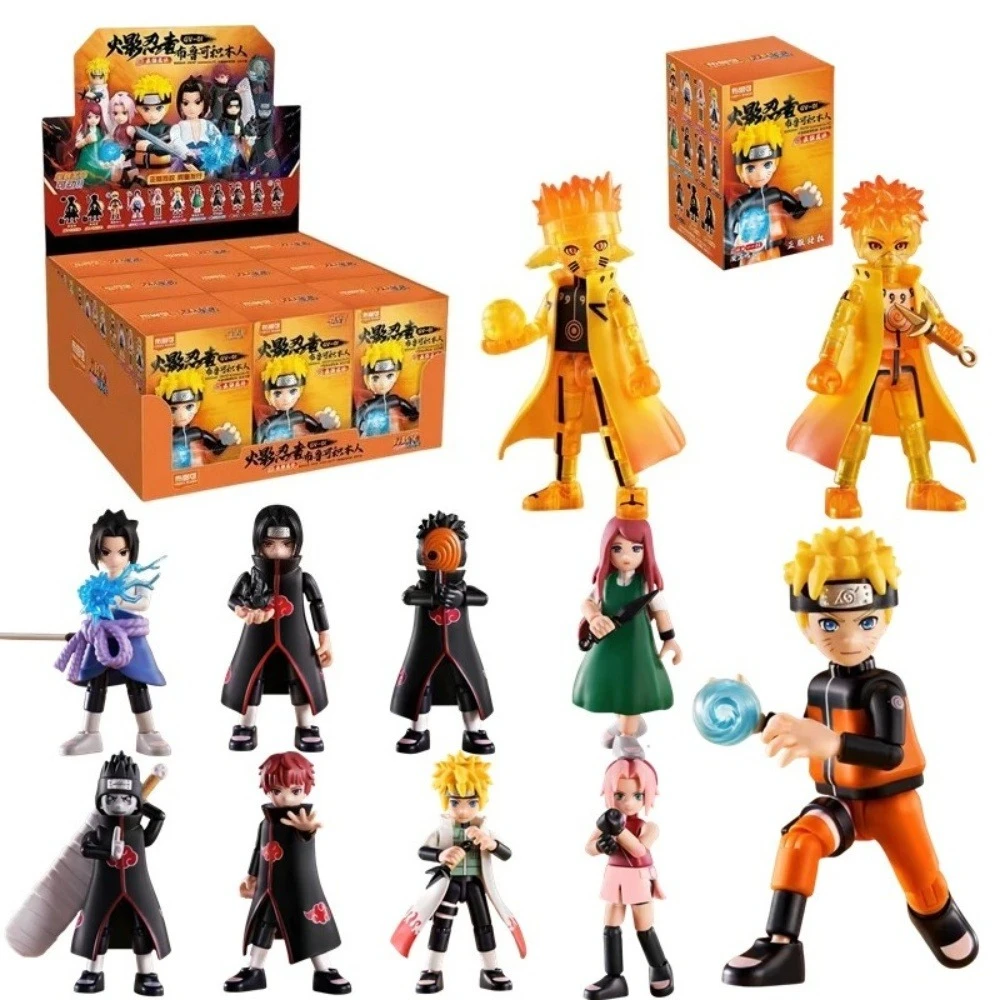 Blokees originales NARUTO Uzumaki Naruto Jiraiya Uchiha Sasuke Tsunade Hatake Kakashi figura de acción bloque de construcción caja ciega de juguete