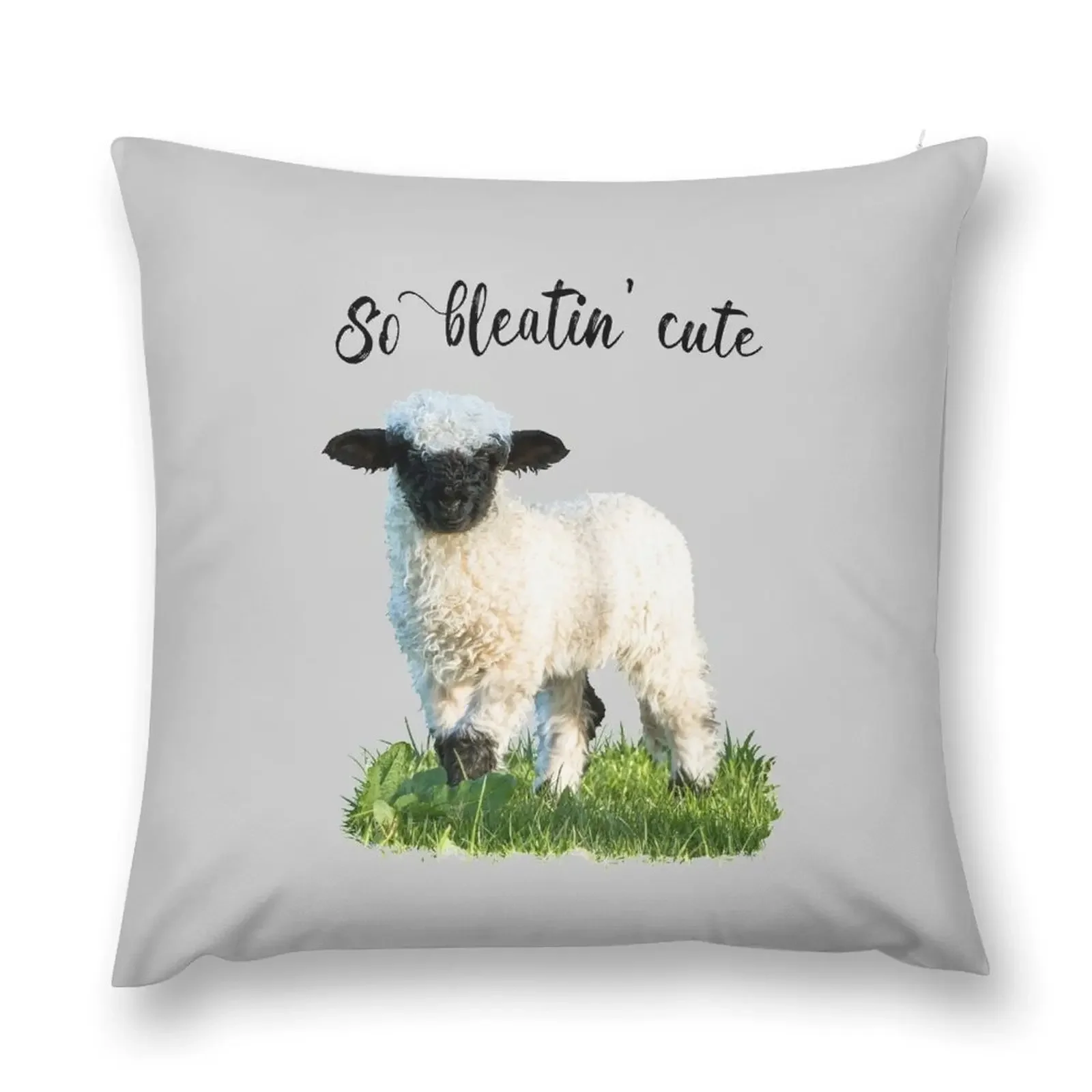 Valais Blacknose Lamb - So bleatin cute Throw Pillow Custom Cushion Embroidered Cushion Cover pillow