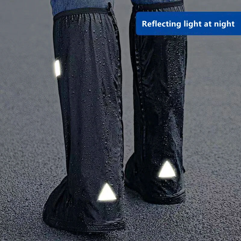 Woman High Top Rain Boots Man Rain Non-slip Rainproof Shoescover Waterproof Shoes Motorcycle Bike Rain Cover - view 6
