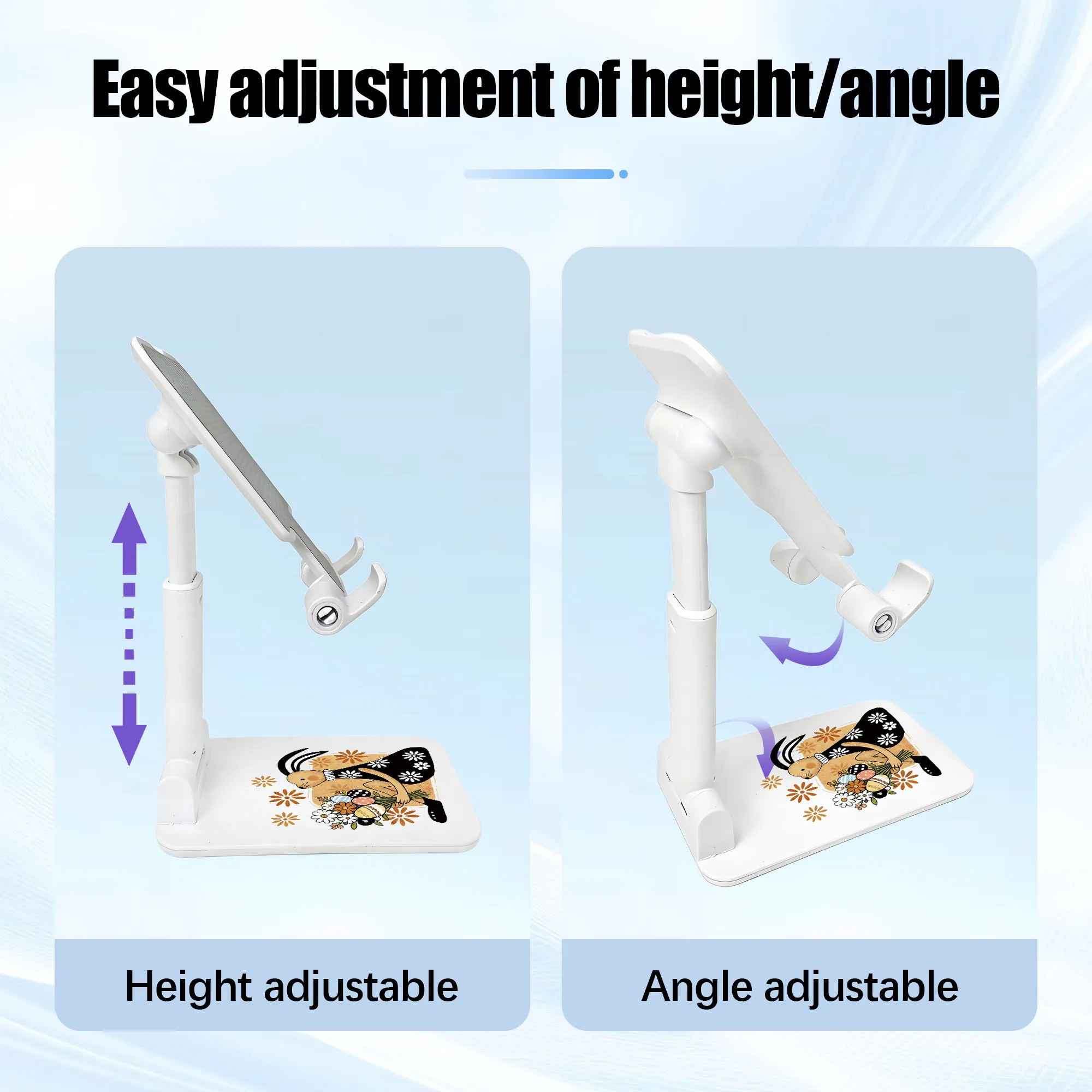 

Easter Bunny Series 2 Phone Stand Portable Adjustable Height And Angle Non-Slip Stable Universal Tablet And Phone Holder