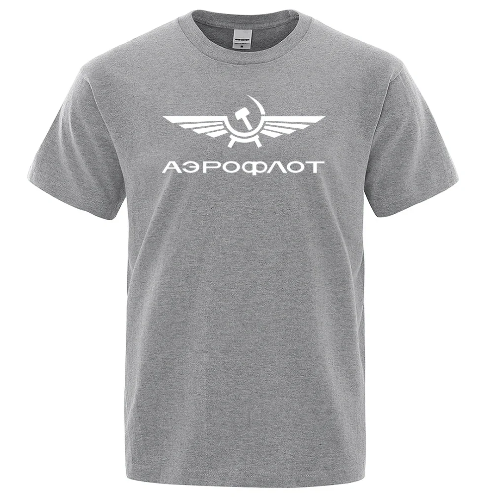 Aeroflot Aviation Russe Pilote Aerospace Aviateur T-Shirt Summer Brand Short Sleeve Fashion Tops O-Neck Stylish Mens T shirt