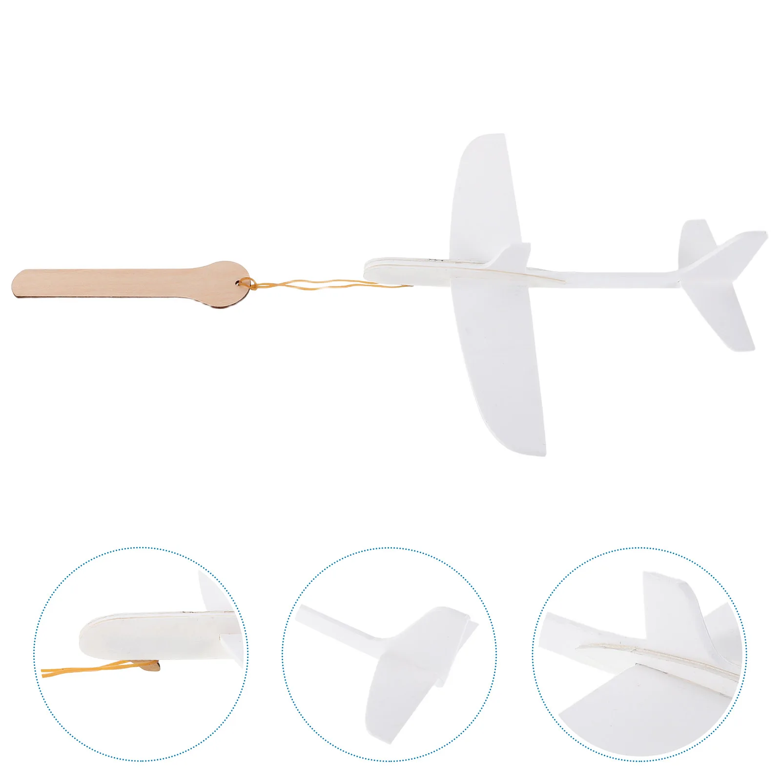 

White Glider Airplane Diy Outdoor Flying Paintable Unfinished Assembly Beginner Friendly Kids Adults Throwing Glider