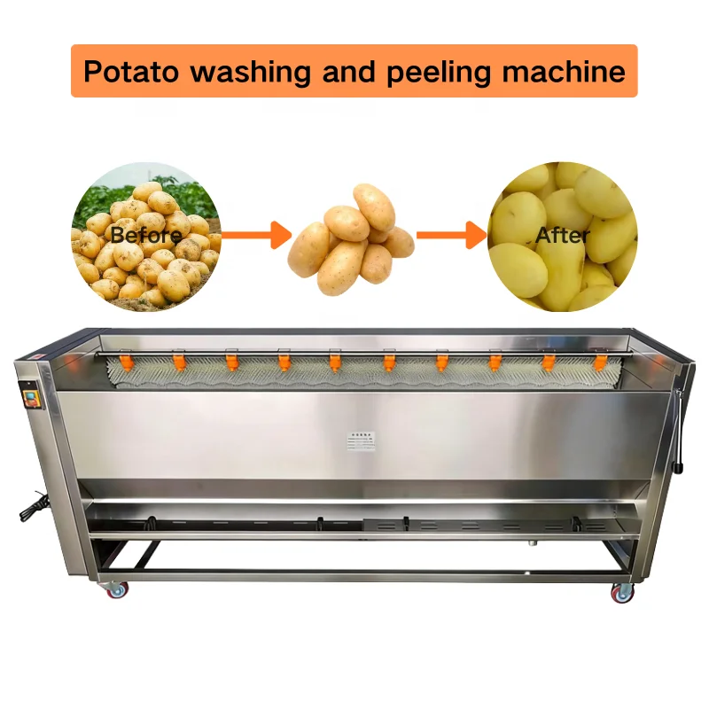 Automatic Multifunctional Potato Peeler Machine Commercial Vegetable Washer Peeler for Taro Carrot Beetroot