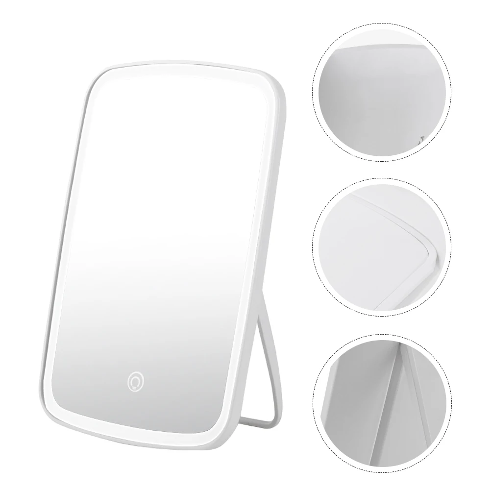 

Desktop Makeup Mirror with Light Portable Cosmetics Vanity Tabletop LED Illuminated Abs