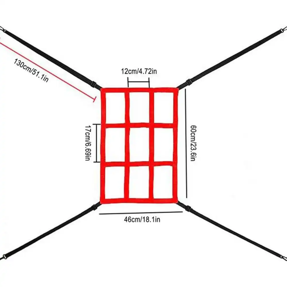 Baseball Throwing Net com precisão para todos os níveis de habilidade, Prática de alvo de zona ajustável, Fácil Fold Up Fiber