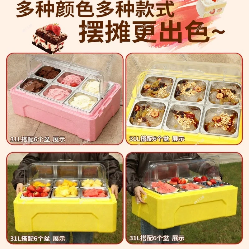 EPP Insulated Cooler Box Food Grade Cold Storage Case For Street Stall Dessert Catering Use