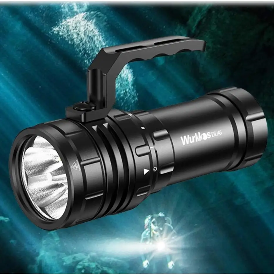 Wurkkos DL46 Dive USB-C Torcia subacquea ricaricabile da 20000 lumen Torcia e Power Bank con batteria da 30000 mAh