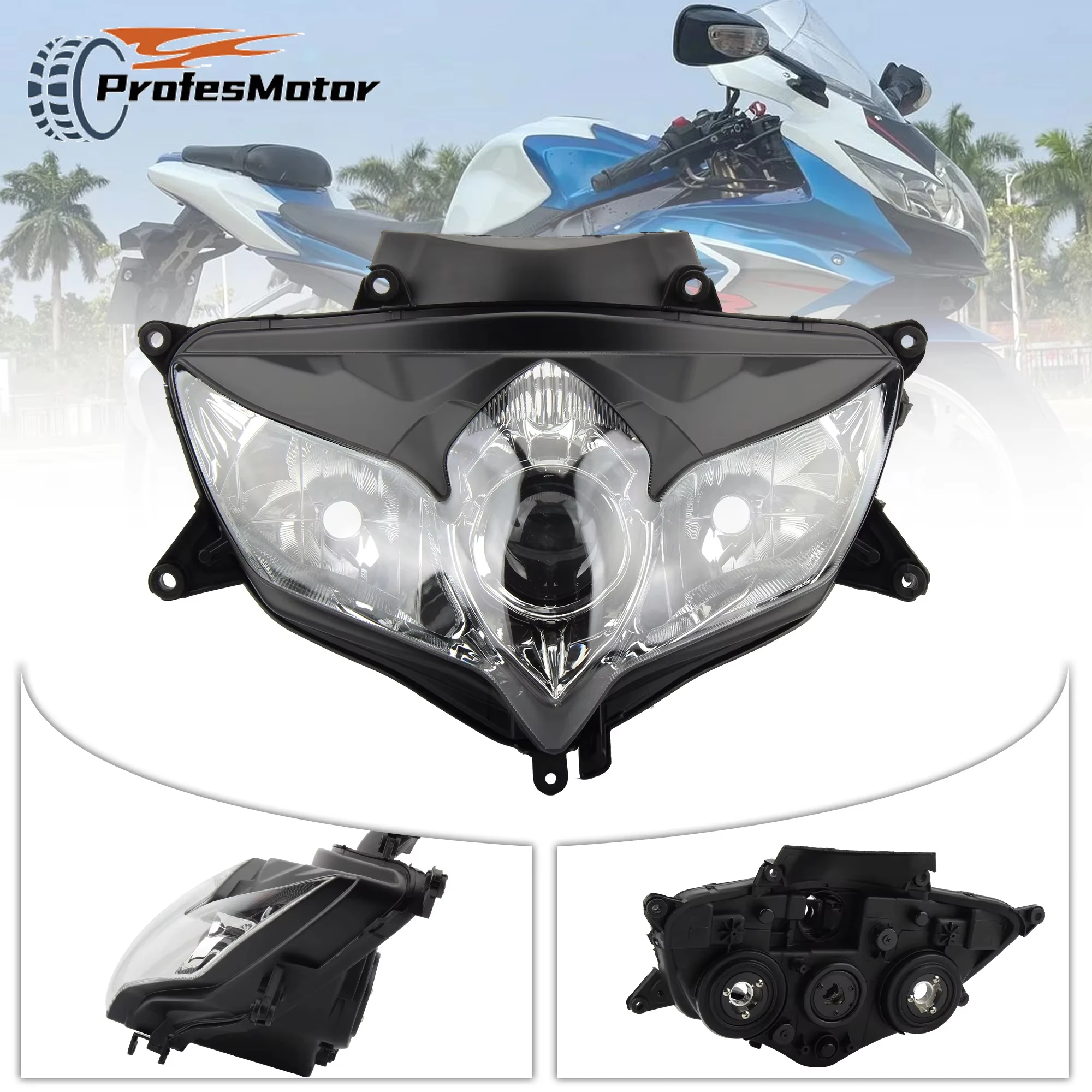 

For K8 Suzuki Motorcycle Headlight GSXR600 GSXR750 GSX-R 600 750 GSXR 600 2008-2010 2009 Supermoto DRL Headlamp Fairing Modified