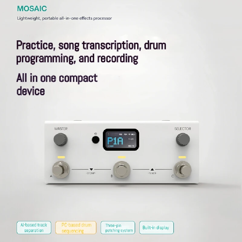 New Livtra Mosaic Multifunctional Guitar Pedal Multi Effects Processor For Practice Song Transcribe Drum Programming Send Gifts image 6