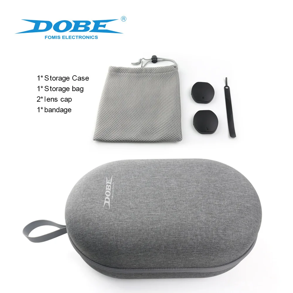 For PS VR2 storage bag set includes lens protection cover+storage bag+bandage to store VR helmet VR handle protection hard bag