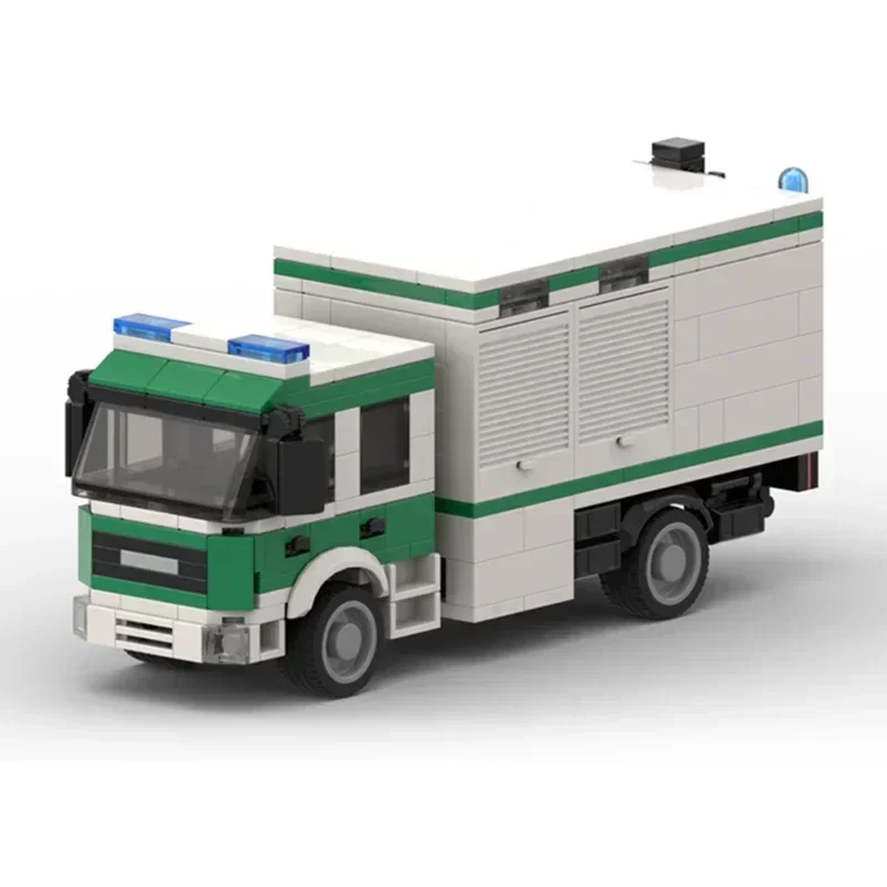 Waterreddingsapparatuur Voertuig Stadsautomodel Moc Bouwstenen Cadeau Kersttechnologie Modulaire blokken Speelgoed DIY-sets Montage