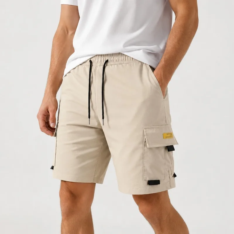 Men Casual Shorts Lightweight Polyester Loose Fit Knee Length Bermuda Shorts for Hiking Camping Commuting Summer Plus Size S-3XL