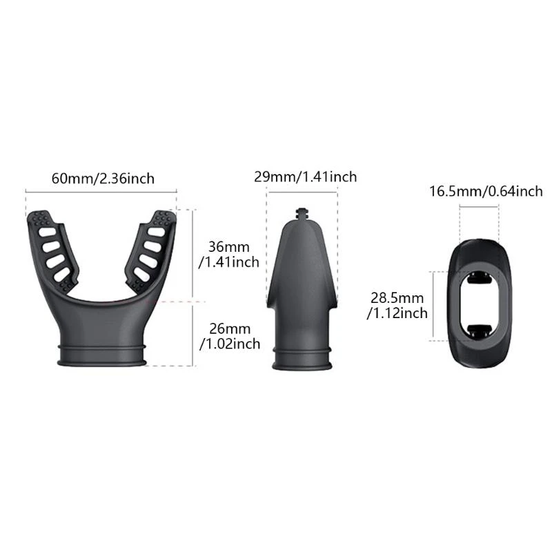 Soft Silicone Snorkel Mouthpiece Scubas Diving Snorkel Regulator Mouthpiece