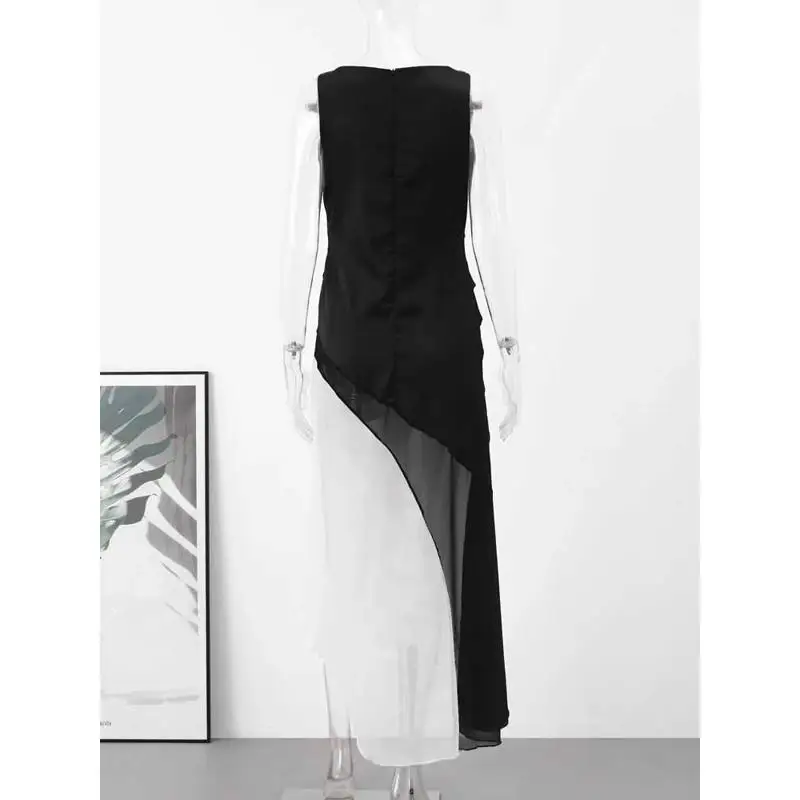 

Женское летнее платье макси Ele Me с вышивкой, ультратонкое, ультрадлинное, с открытыми плечами, в стиле пэчворк, черное, градиентное, шикарное, с длинными рукавами