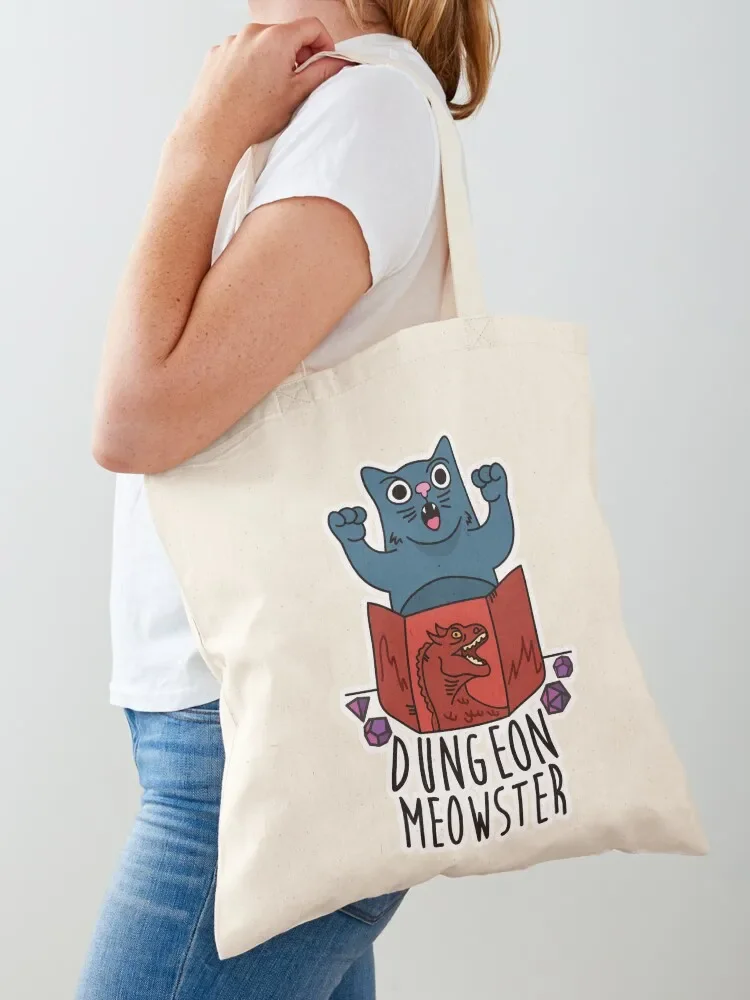 Dungeon Meowster Tote Bag hand bag ladies Handbags women Shopping bags Big bag