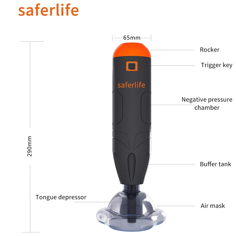 Automatic anti-choking device, anti-suffocation first aid and self-rescue Heimlich negative pressure aspirator