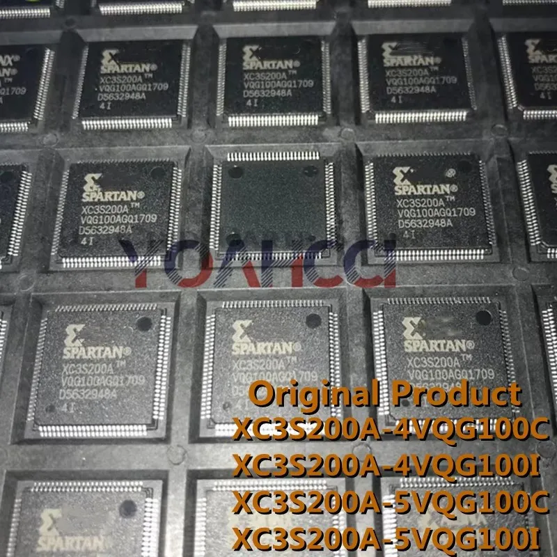XC3S200A-4VQG100C XC3S200A-4VQG100I XC3S200A-5VQG100C XC3S200A-5VQG100I (1-5 Buah) IC Seri QFP100 XC3S200A, Asli Tersedia