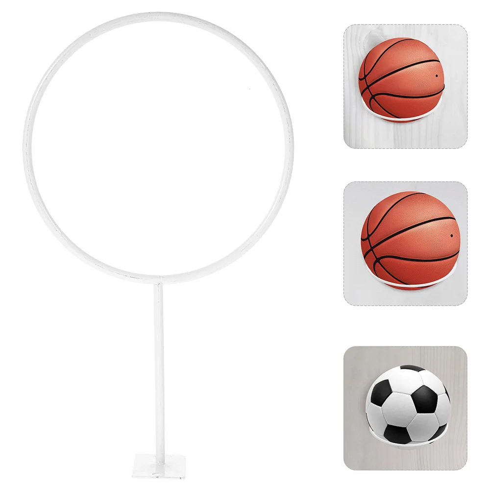 

4Pcs Multi Purpose Ball Holder Wall Mounted Iron Basketball Football Display Rack Sports Equipment Storage Stand