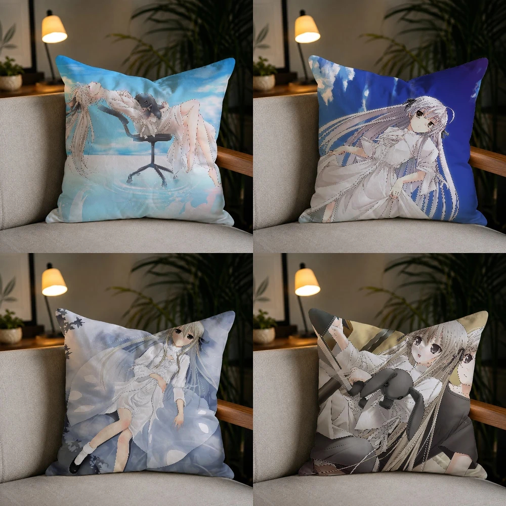 Anime Yosuga no SoraPillow Case Plush Pillow Cases Home Decoration Pillow Cover for Sofa Bed Chair Living Room