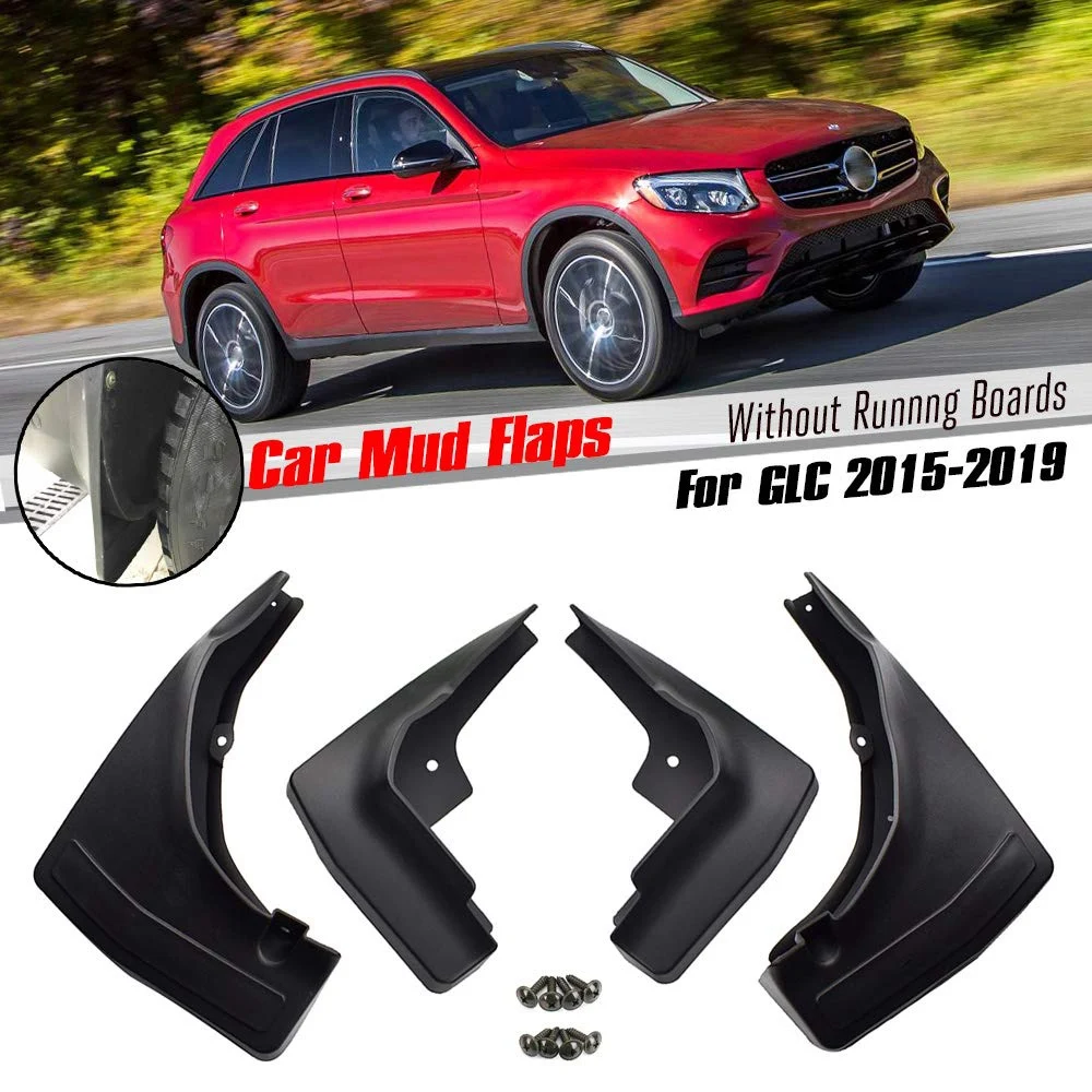 Upgraded Mud Guards Mud Flaps for - GLC Class X253 C253 with RB 2016-2019 Full Protection Splash Guards Mudguard 4Pcs