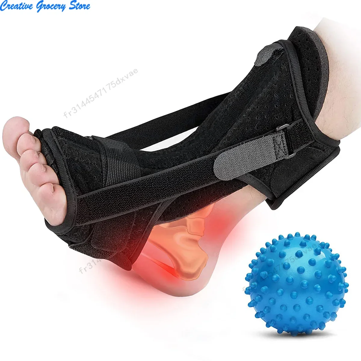 

Plantar Fasciitis Night Splint Adjustable Foot Drop Orthotic Brace for Plantar Fasciitis & Achilles Tendonitis Breathable Splint