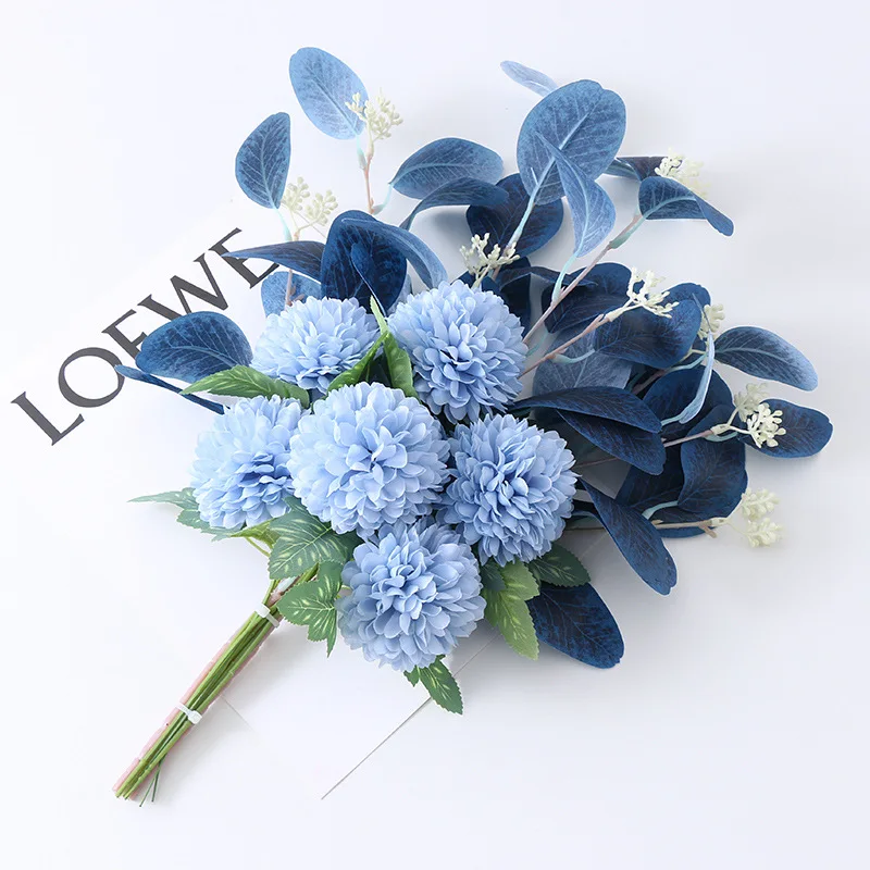 45 cm Eukalyptus Künstliche Blumen Blumenstrauß Dekoration Gefälschte Ornament Tisch Home Room Decor Garten Party Herbst Brautstrauß – Detail 9