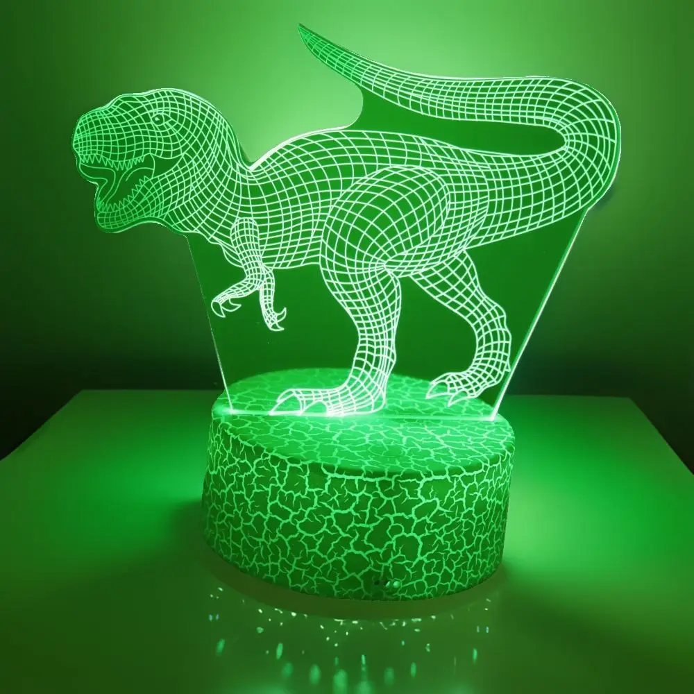 Jurassic Park 3D Lamp Dinosaur animals PVC Model  Led Night Light Kid Dino Table Lamp Cute Nightlight Room Decor Christmas Gifts