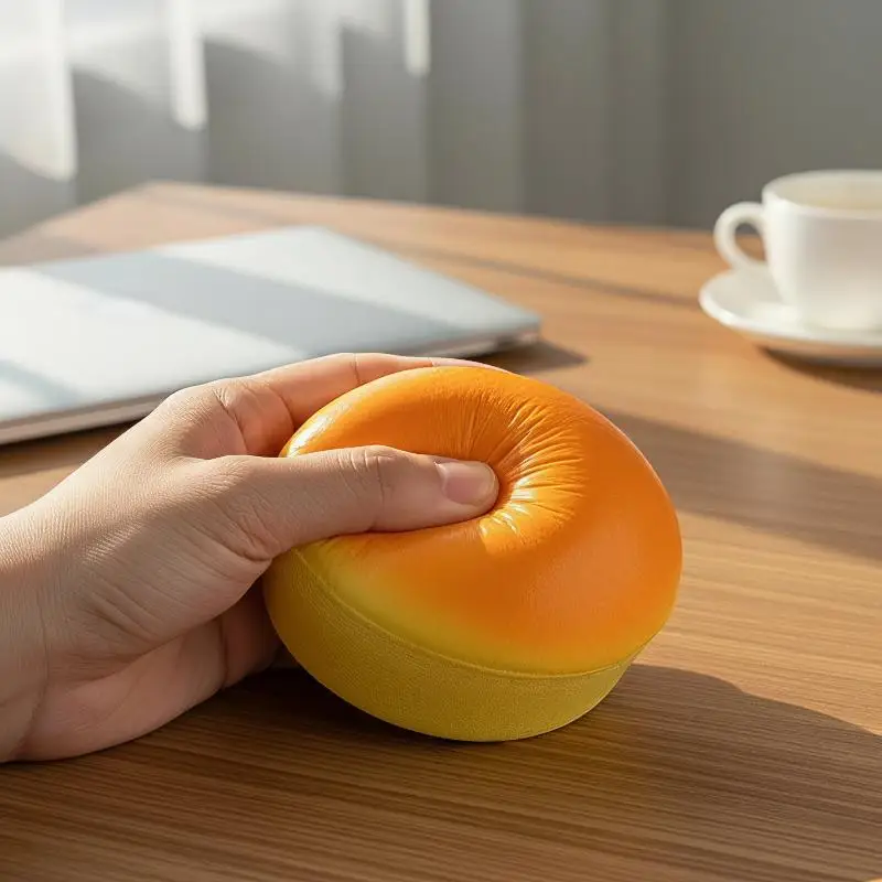 Simulated Cheesecake Soft Squeeze Fidget Toy Slow Rising Elastic Stress Relief Sensory Play for Friends Holiday Exchange Gifts