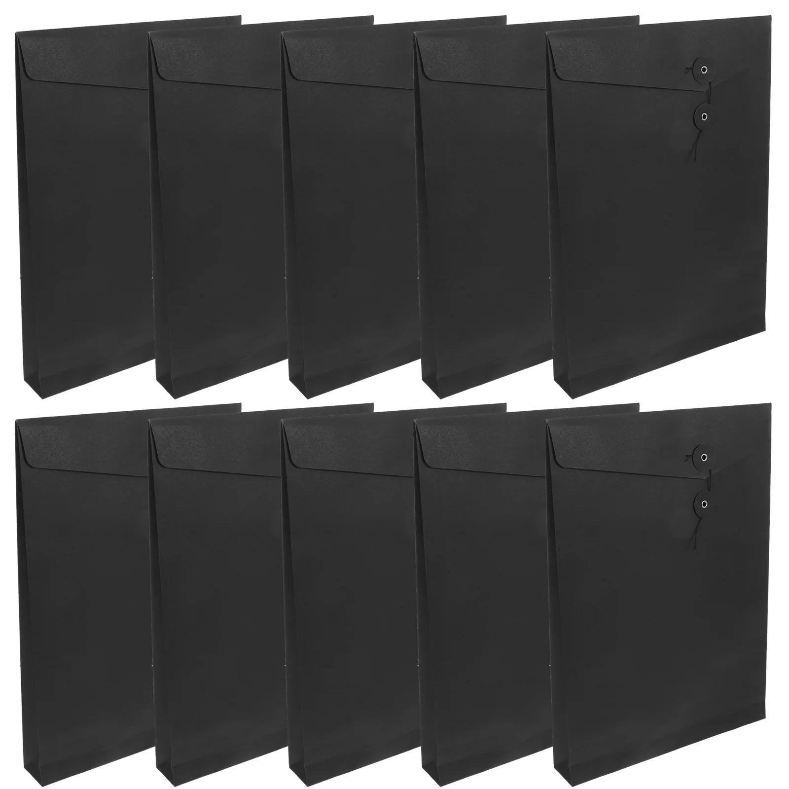 10 Uds. Sobres de papel Kraft, carpeta organizadora de documentos con lazo de cuerda, sobre de archivo A4, suministros de oficina para correo, carpeta de documentos