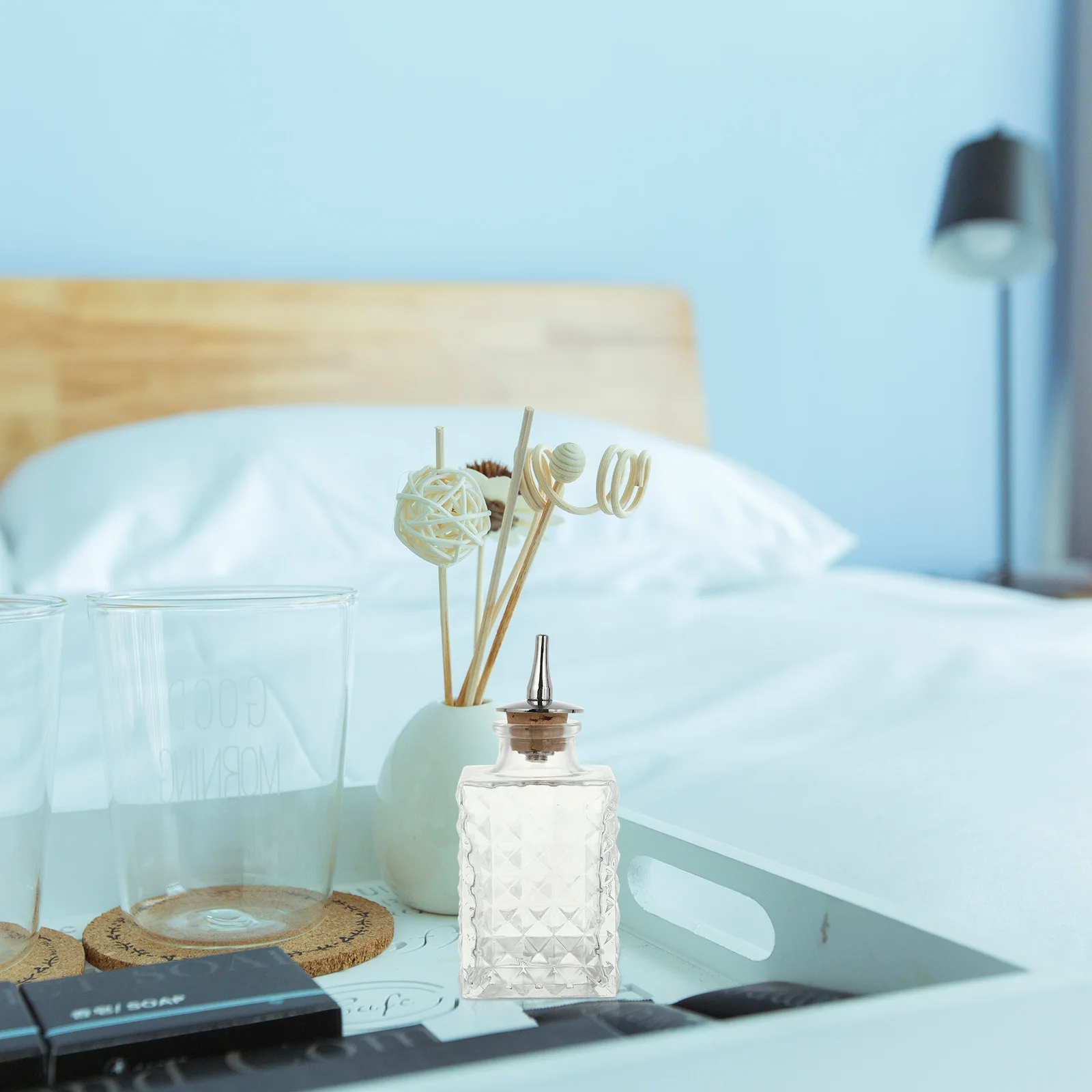 

90ml Glass Absinthe Bottle Cube Texture Mixing Decanter Whiskey Liquor Beverage Dispenser Bar Party Home Use Glass Wine Bottle