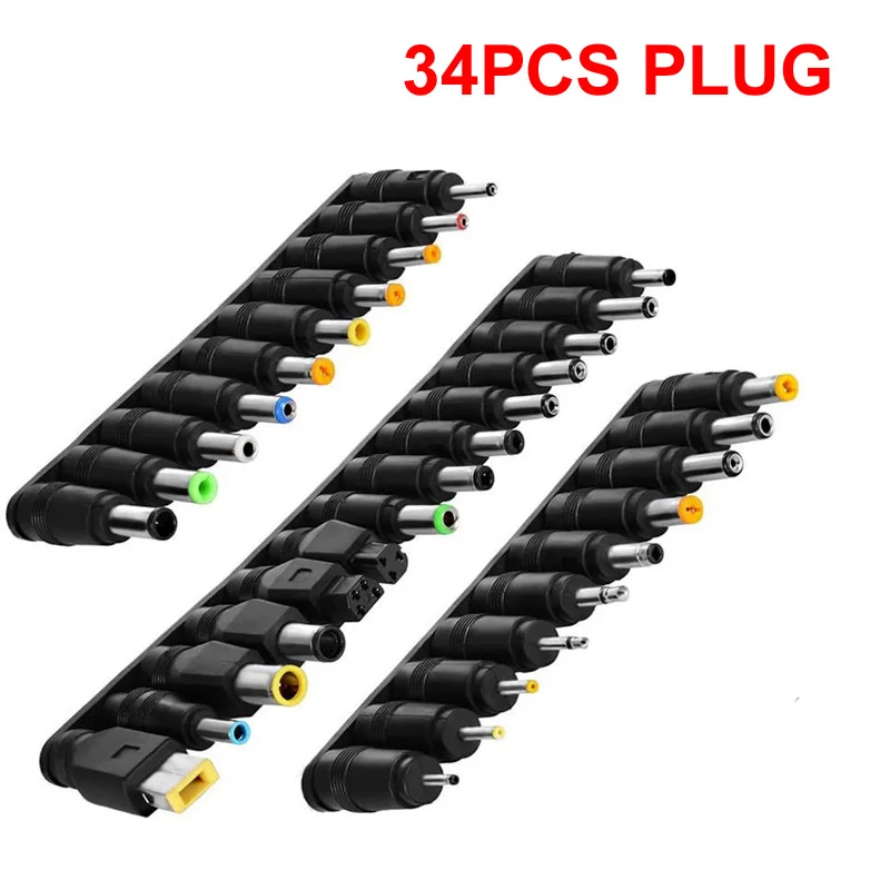 Universal 100W USB Type C Female to DC 5.5*2.5mm 5521 5525 Jack Cable Cord Laptop Notebook Fast Charger Charging 35pcs Connector