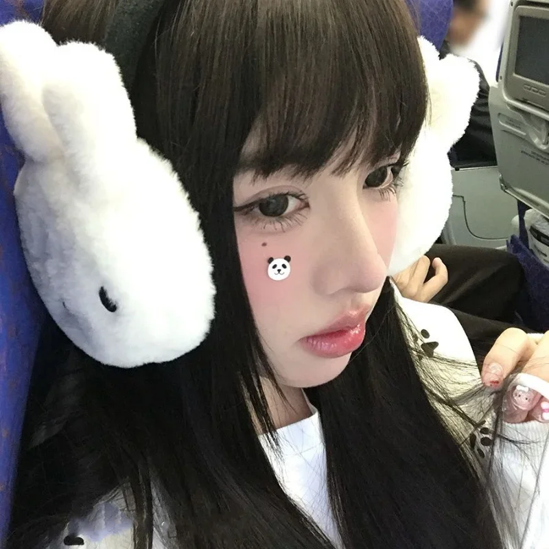 Miffy cache-oreilles nouveau hiver couple et étudiant cyclisme anti-gel cache-oreilles dessin animé anti froid en peluche cache-oreilles fille cadeau chaud