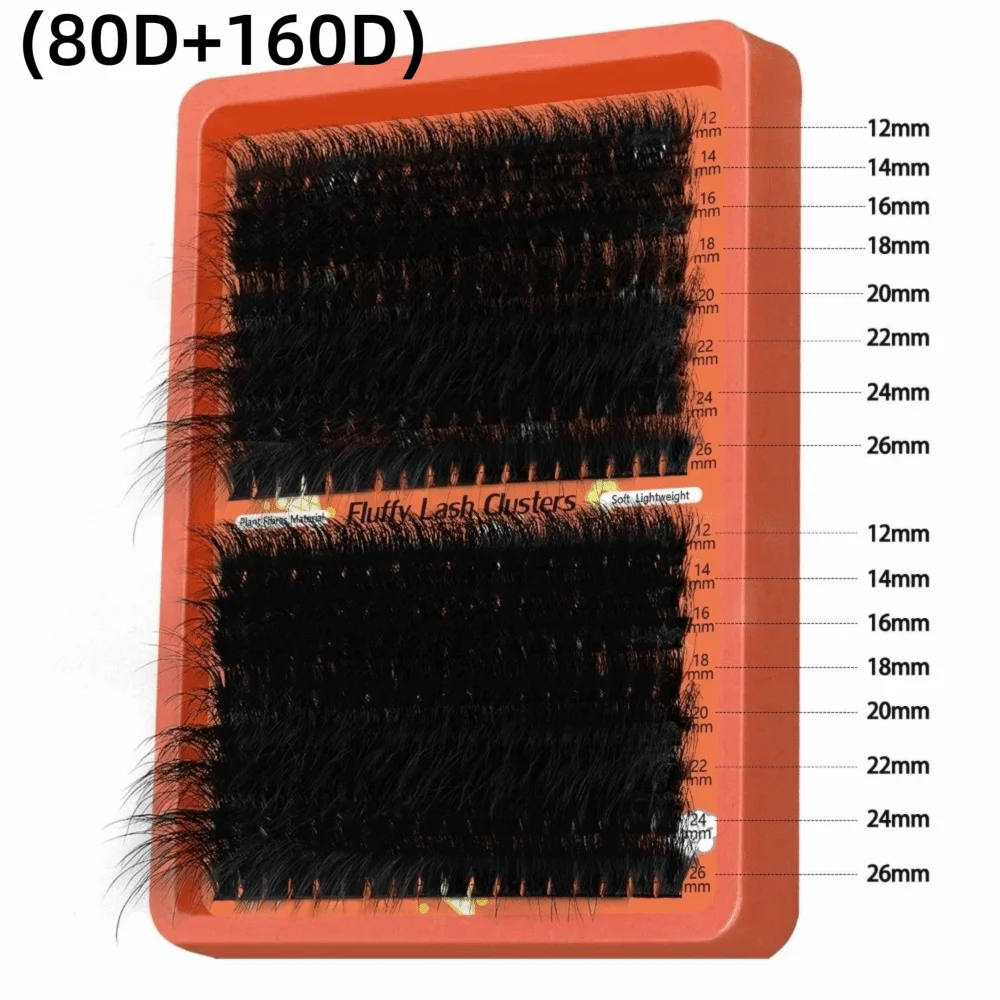 Thick False Eyelashes Single-cluster Curled Bionic Eyelashes Eye Makeup Tools Segmented European-style Eyelashe Multi-layered