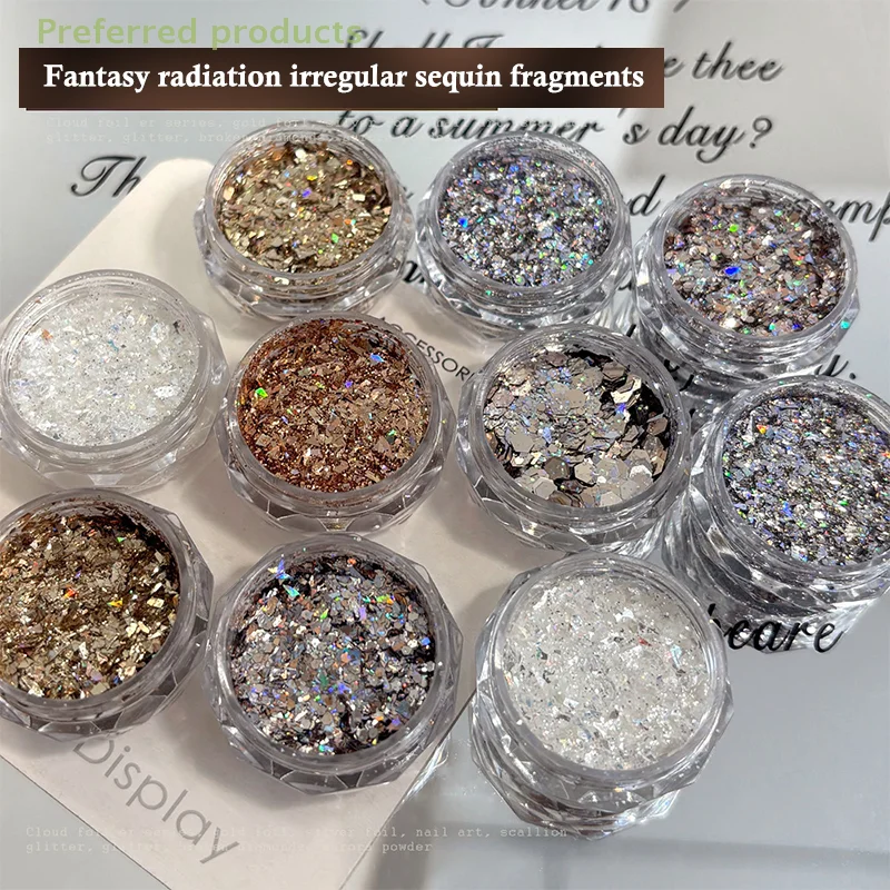 1 caixa mini espumante estrela prego glitter espumante pentagrama decoração do prego salão de beleza design acessórios diy design da arte do prego