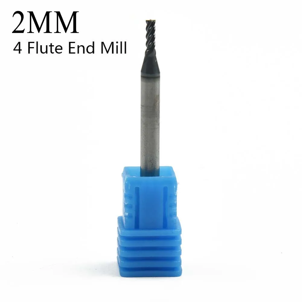 Solid Carbide End Mill 4 Teeth - AlTiN Coating Solid Carbide Milling Cutter HPC 1MM~20MM For Finishing Roughing Tools