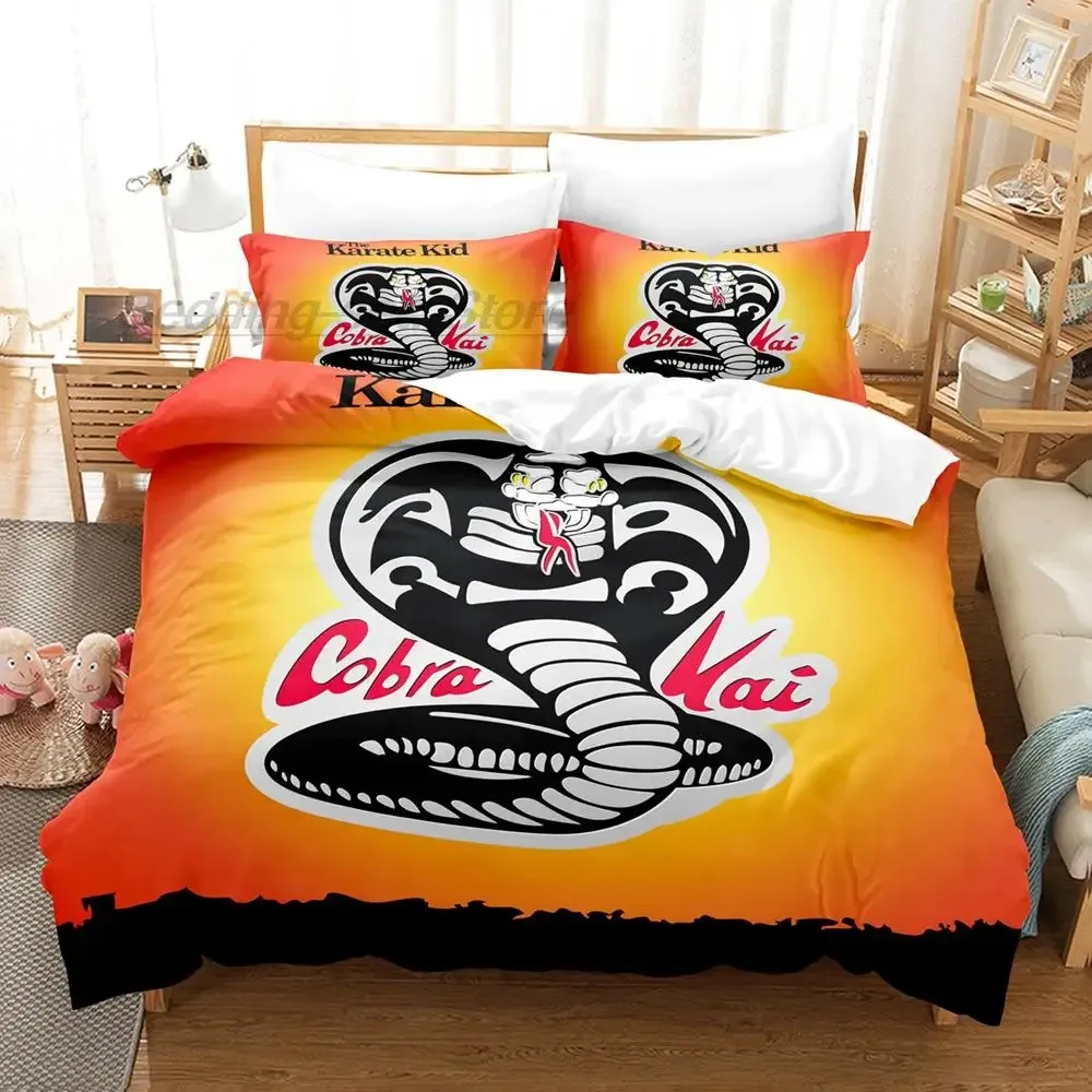 

New Karate Kid Bedding Set Single Twin Full Queen King Size Bed Set Aldult Kid Bedroom Duvetcover Sets Cobra Kid lit enfant