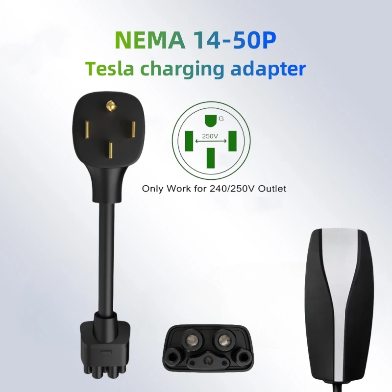 

RIYS NEMA 14-50 plug adapter, suitable for S, 3, X, Y chargers, connector expansion, Isabel 2 32A