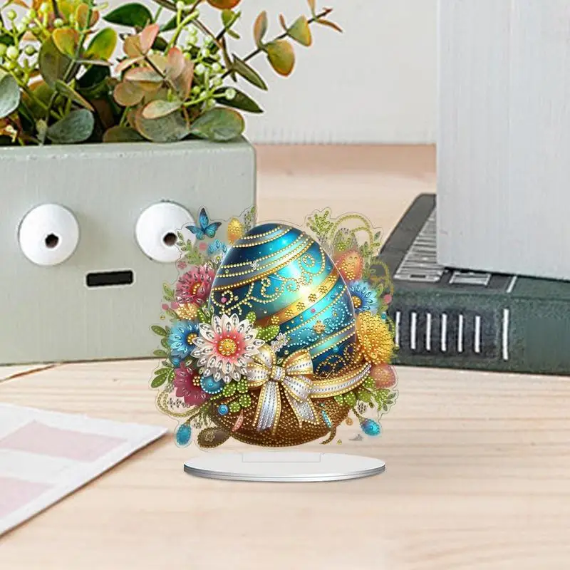 

Painting Kits For Adults Tabletop Decor Easter Eggs Special Shape Rhinestone Desk Placement Ornament Double Sided Rhinestone