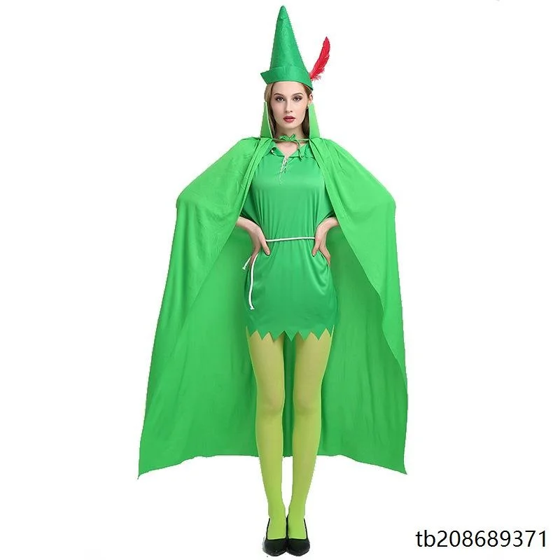 زي أميرة الجني الأخضر للهالوين، عباءة ساحرة، زي مهرجان الكريسماس، أداء مسرحي، زي تقليدي عرقي للنساء