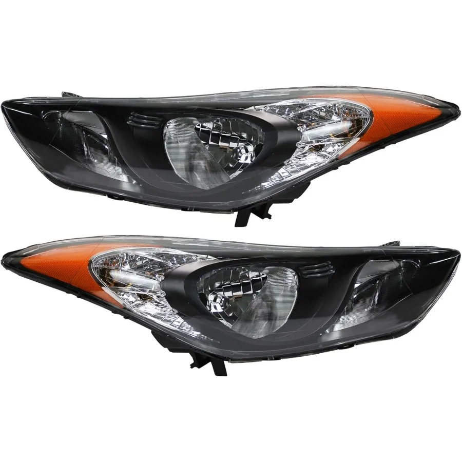 

2011 2012 2013 Elantra Headlights,Headlight Assembly Fit for Hyundai Elantra 2011-2013 Halogen Headlamp Repalcement Driver Passe