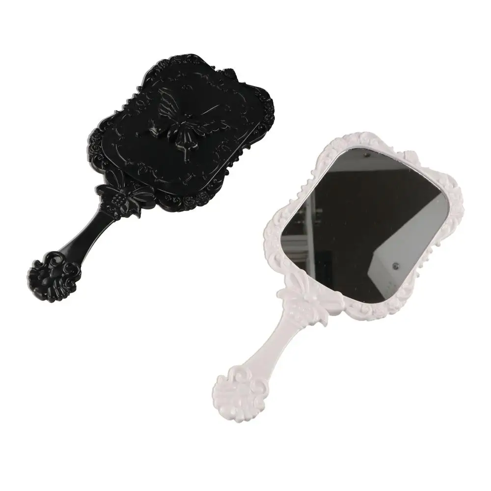

European Style Butterfly Pattern Cosmetic Mirror No Deformation High-definition Handheld Beauty Mirror Square